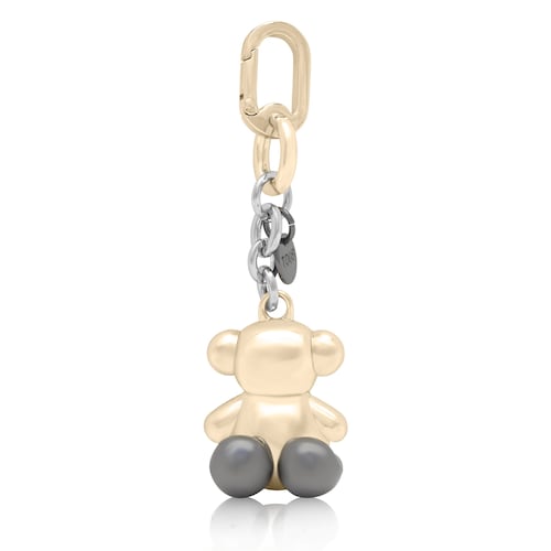 Gold-and-silver-colored metal Key ring Bold Bear