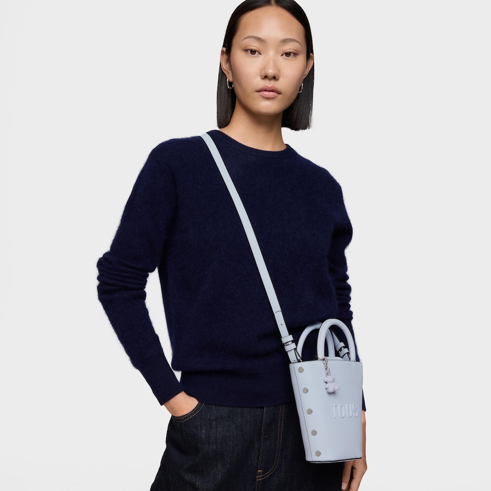 Mini sac bleu gris TOUS Back to basics