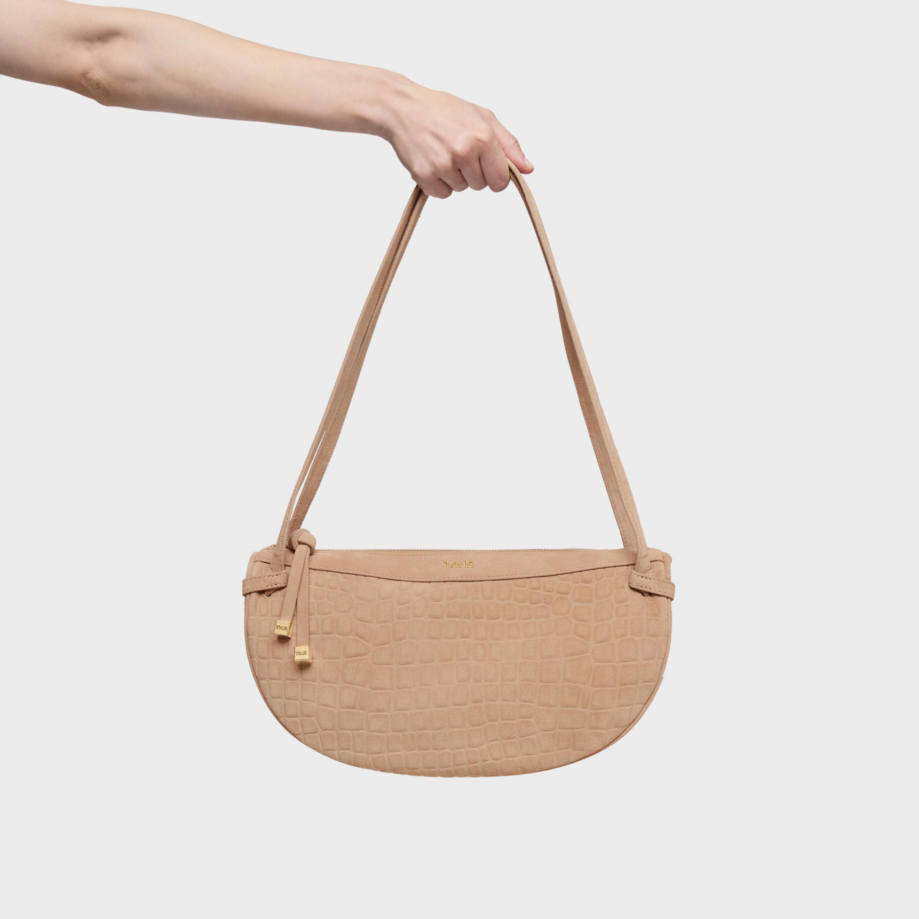 Sand-colored Shoulder bag TOUS Halfmoon