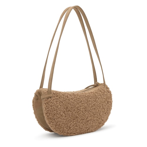 Bolso de hombro camel TOUS Halfmoon