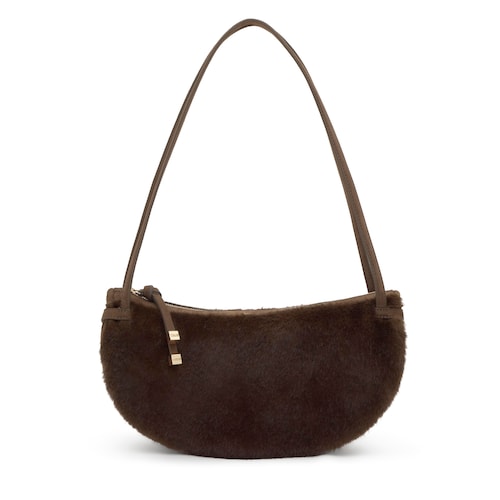 Bolso de hombro marrón TOUS Halfmoon