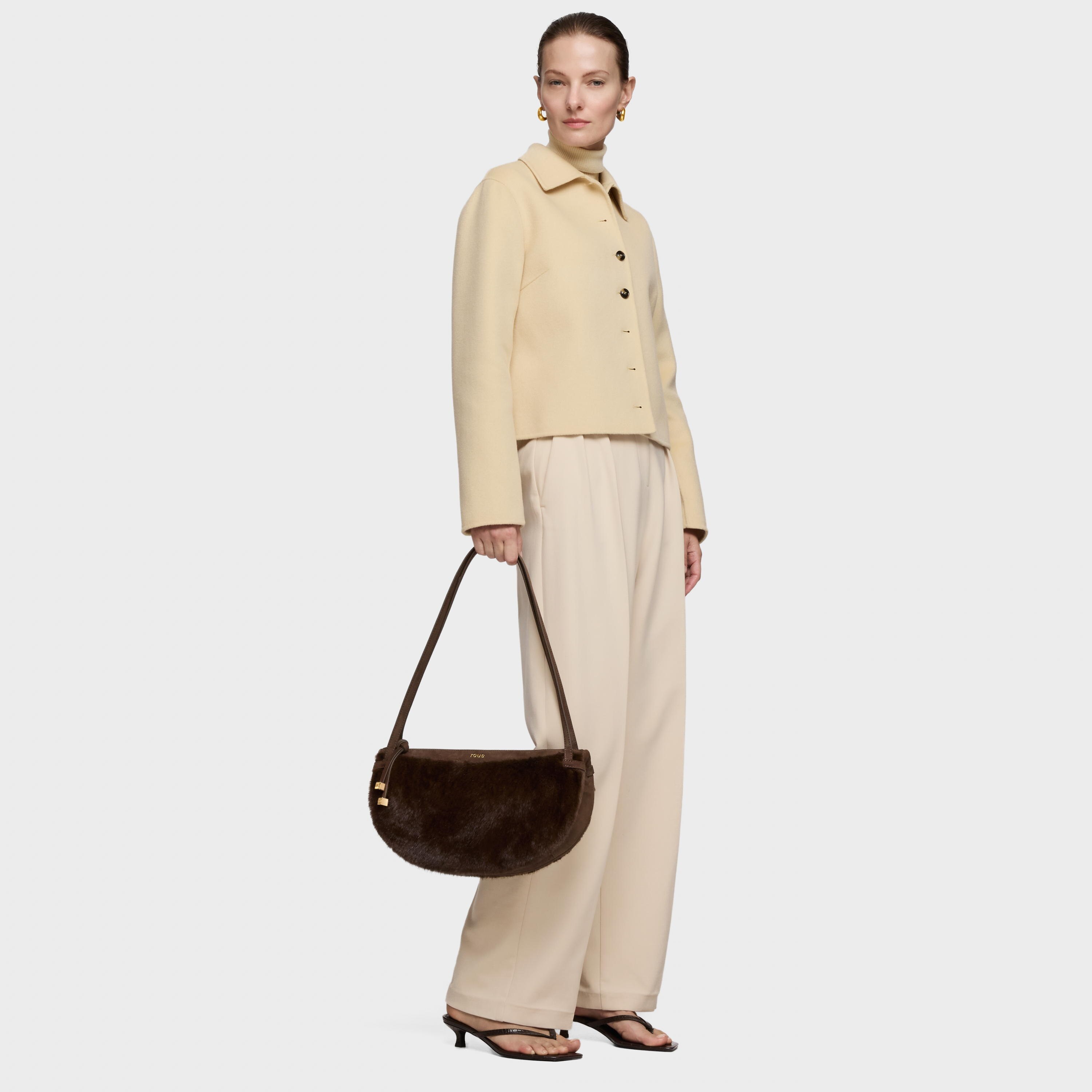 Brown Shoulder bag TOUS Halfmoon