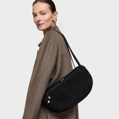 Borsa a tracolla nera TOUS Halfmoon