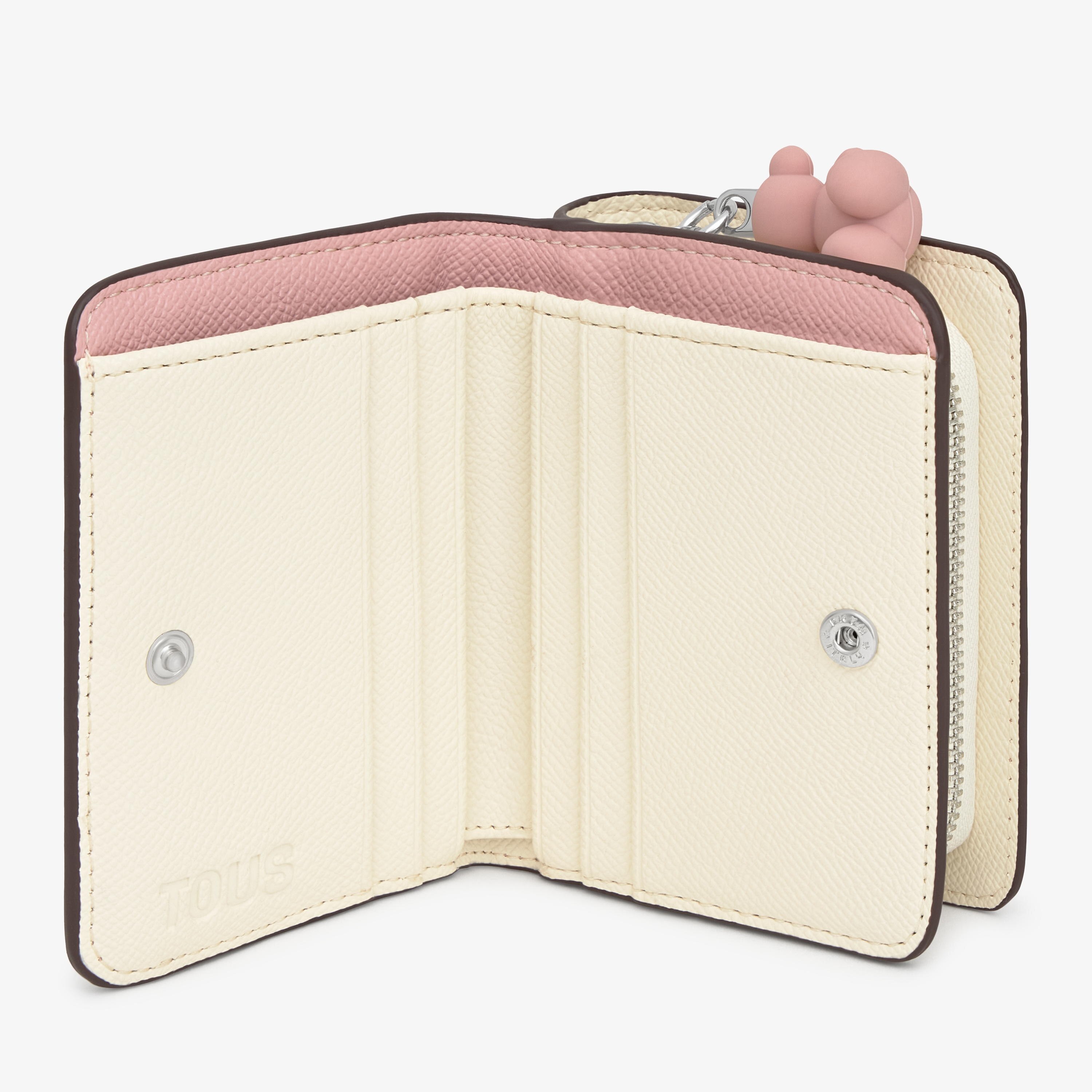 Medium pink Bifold wallet TOUS Audree Saffiano