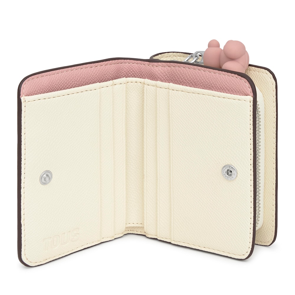Medium pink Bifold wallet TOUS Audree Saffiano
