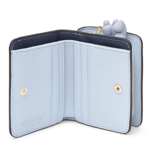 Cartera mediana azul marino TOUS Doble Audree Saffiano