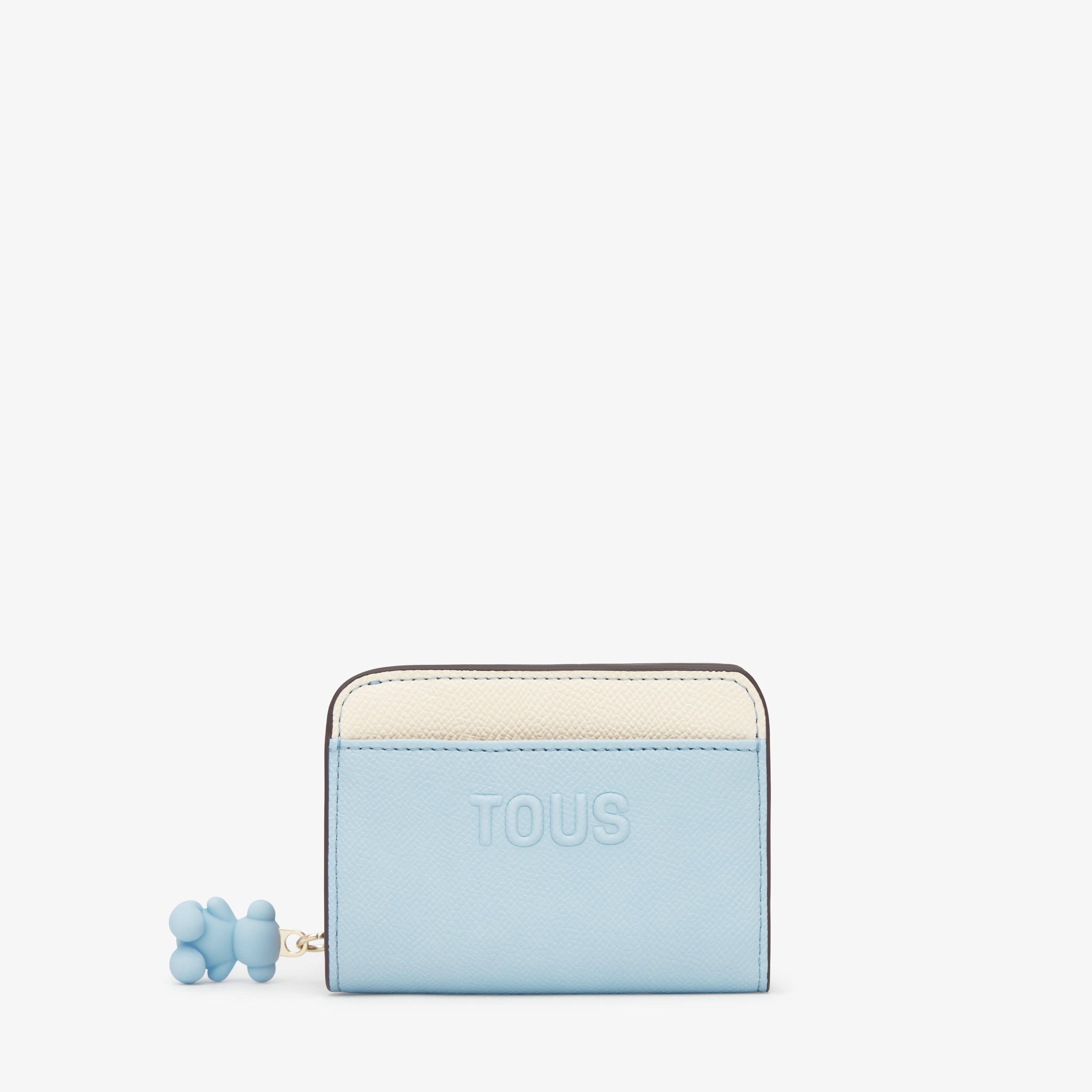 Medium sky blue Bifold wallet TOUS Audree Saffiano
