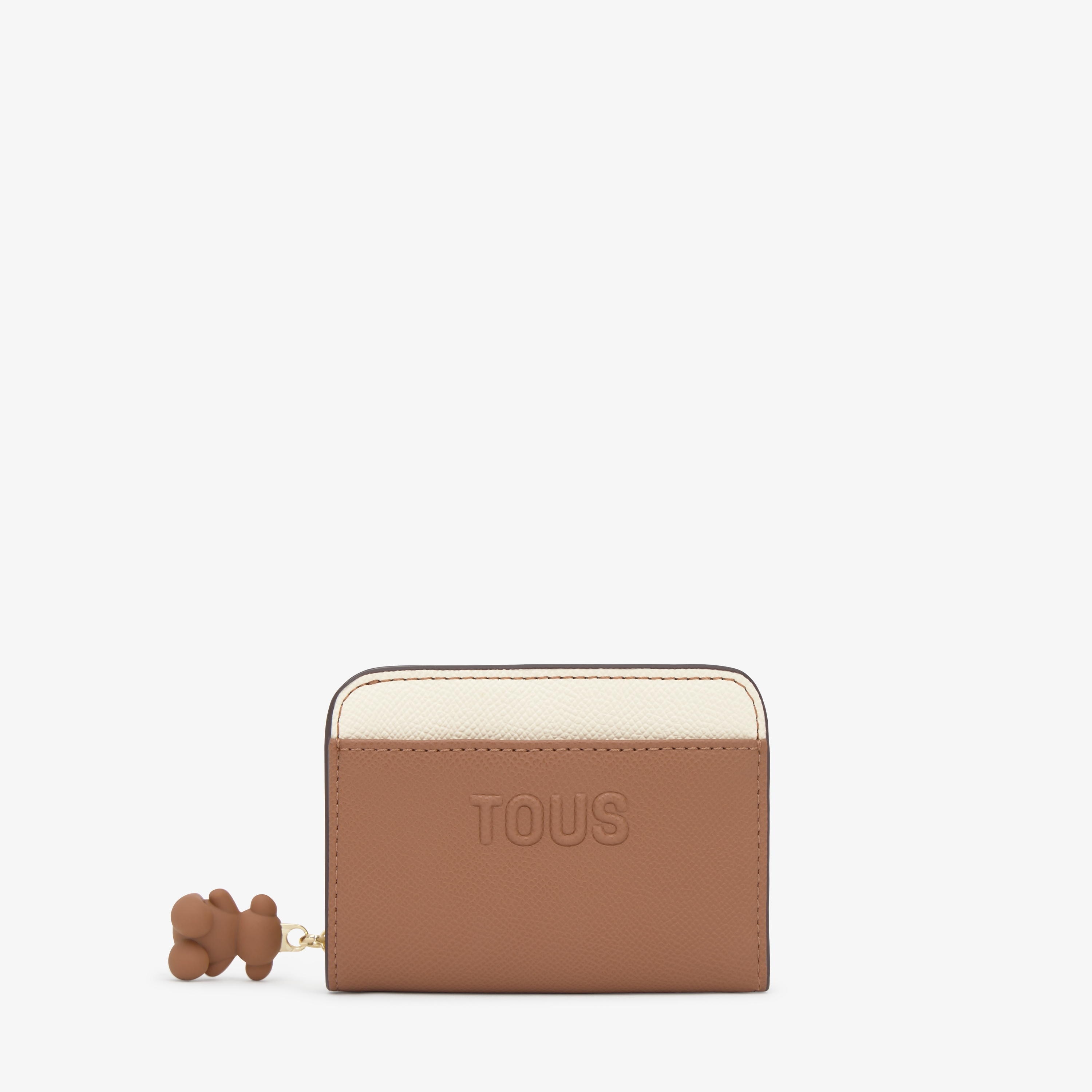 Medium mocha-colored Bifold wallet TOUS Audree Saffiano