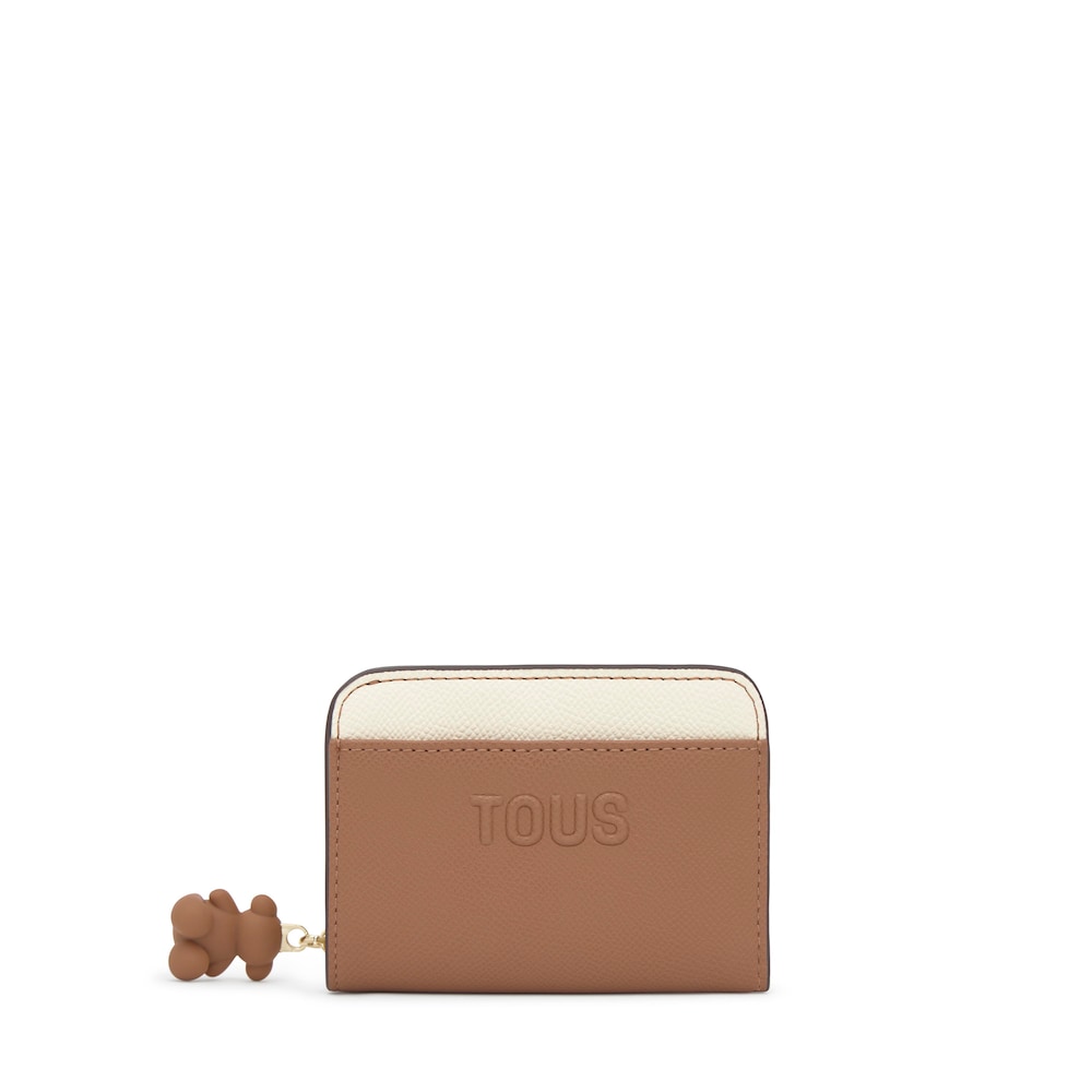 Medium mocha-colored Bifold wallet TOUS Audree Saffiano