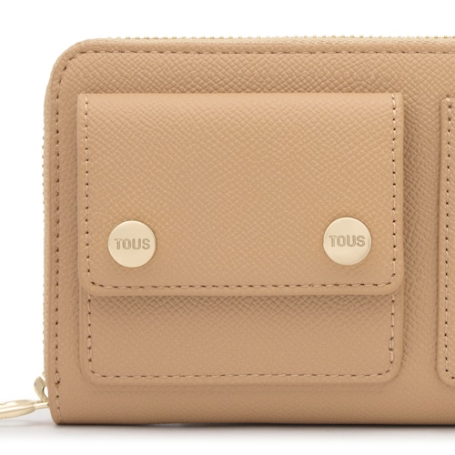 Billetera mediana arena Audree Pockets