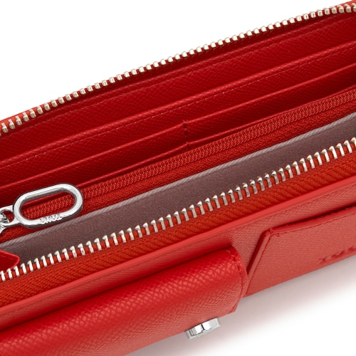 Billetera mediana roja Audree Pockets
