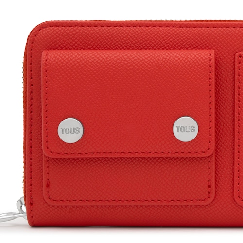 Billetera mediana roja Audree Pockets