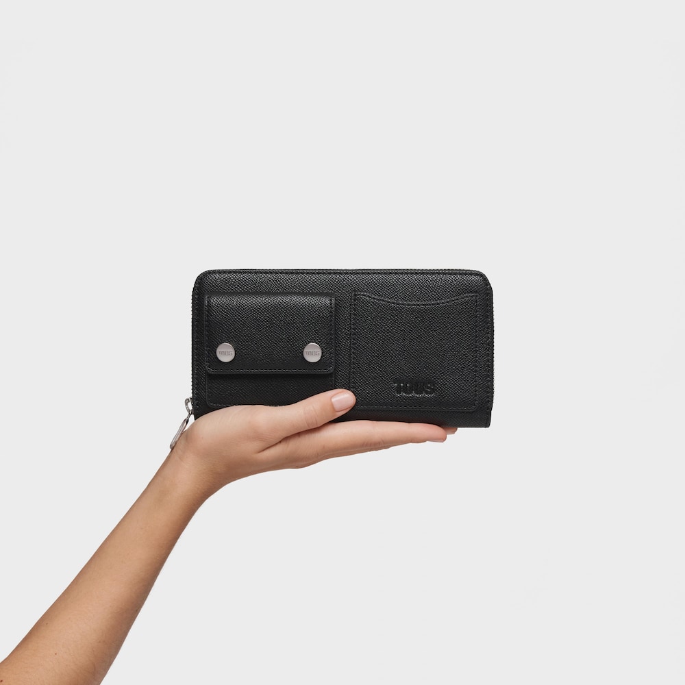 Billetera mediana negro Audree Pockets