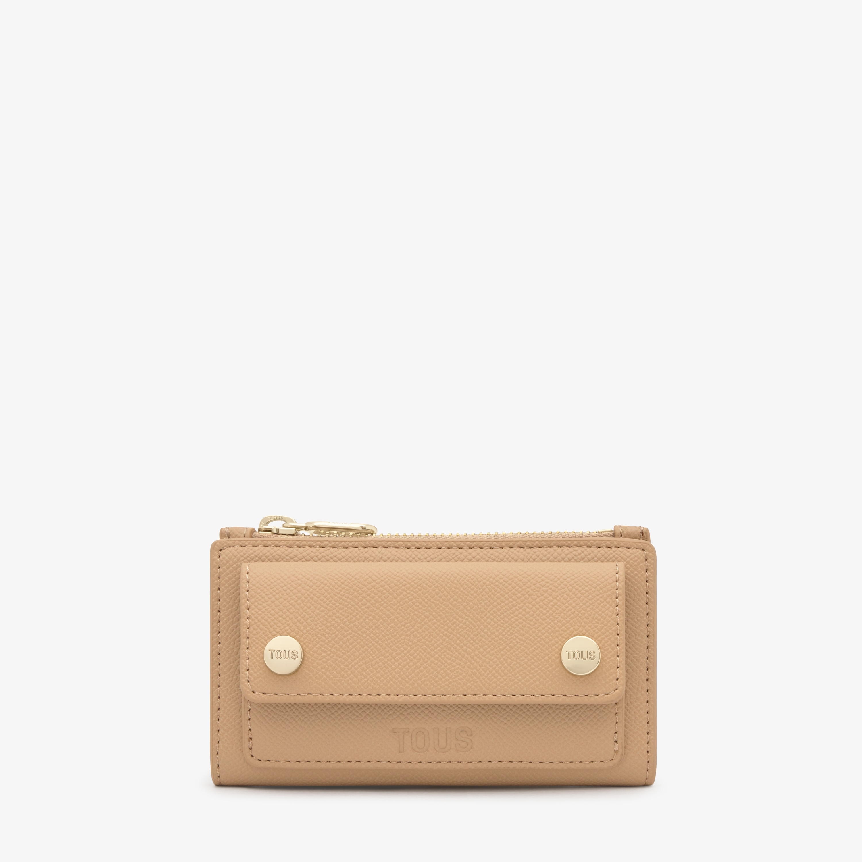 Small sand-colored Card wallet TOUS Audree Pockets