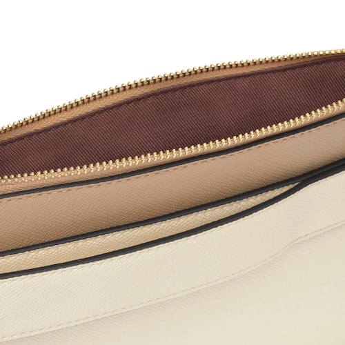 Beige and sand-colored Clutch bag TOUS Audree Saffiano