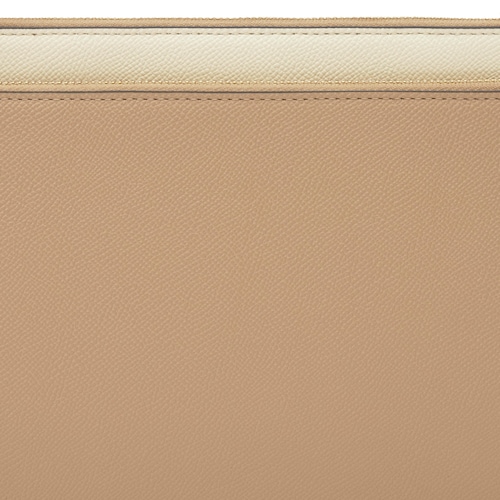 Beige and sand-colored Clutch bag TOUS Audree Saffiano
