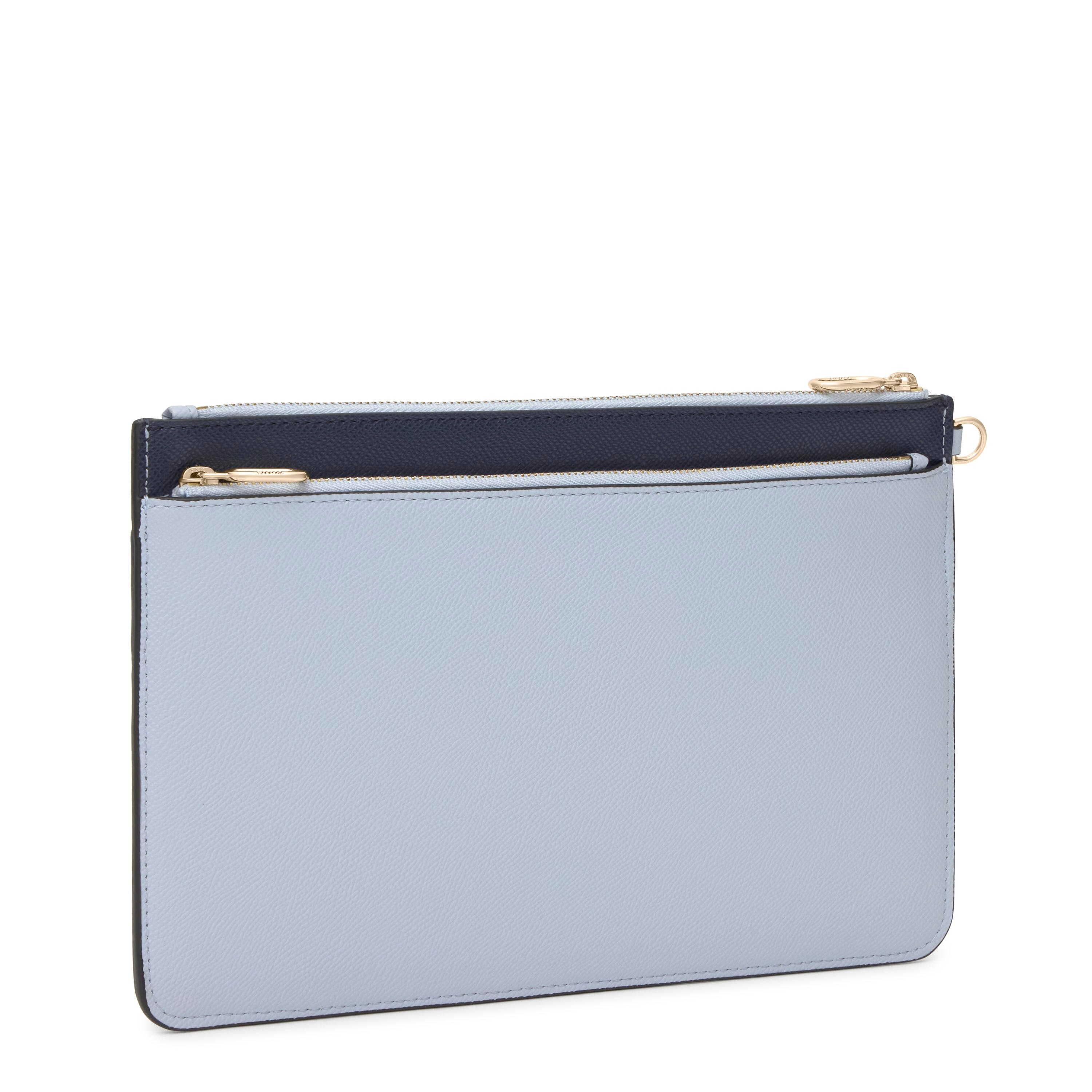 Navy blue and gray Clutch bag TOUS Audree Saffiano