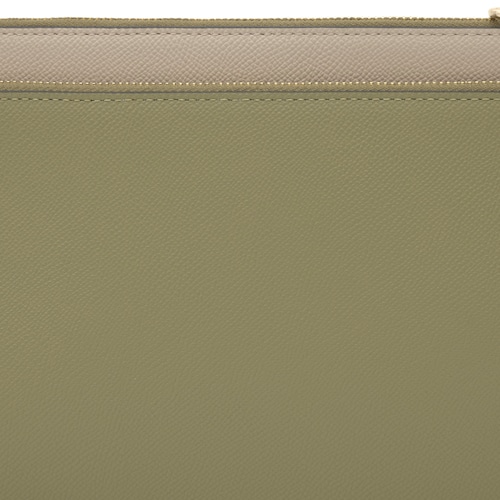 Clutch toupeira e verde azeitona TOUS Audree Saffiano