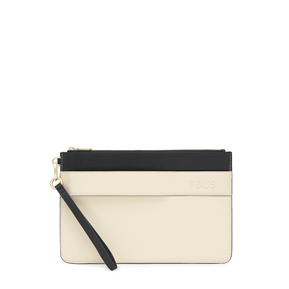 Black Audree Saffiano Clutch
