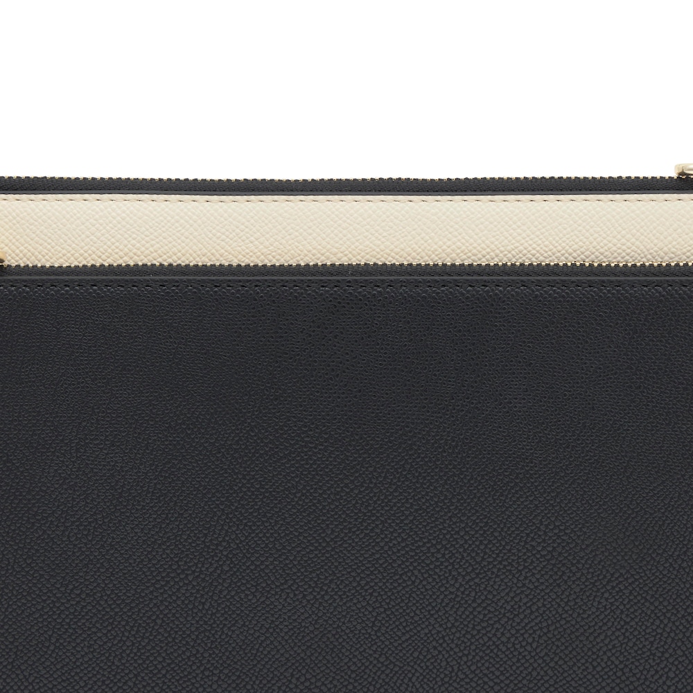 Black Audree Saffiano Clutch