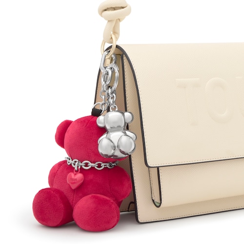 Burgundy Key ring Bold Bear Velvet