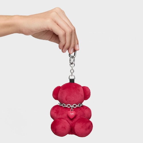 Burgundy Key ring Bold Bear Velvet
