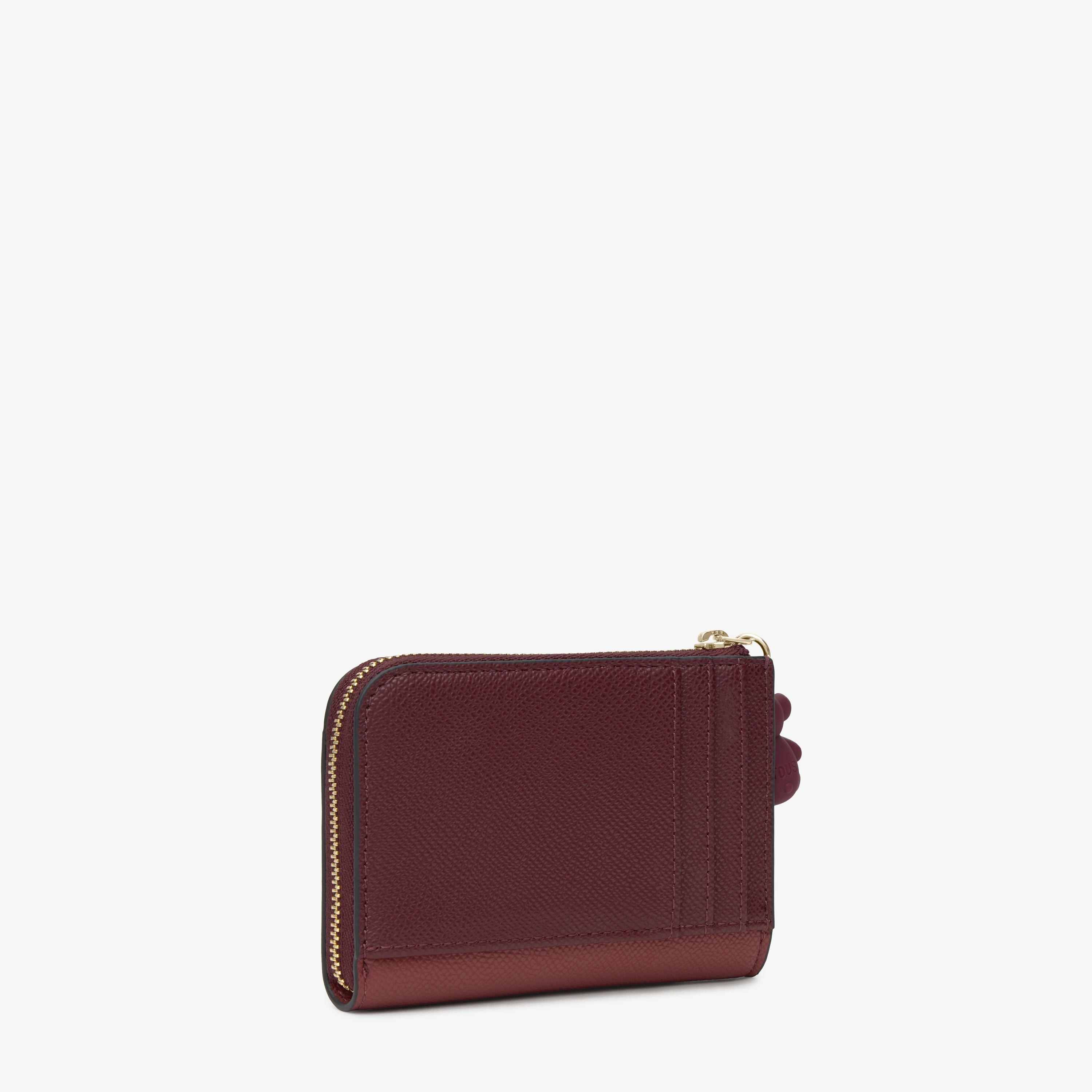 Large burgundy Change purse TOUS Audree Saffiano
