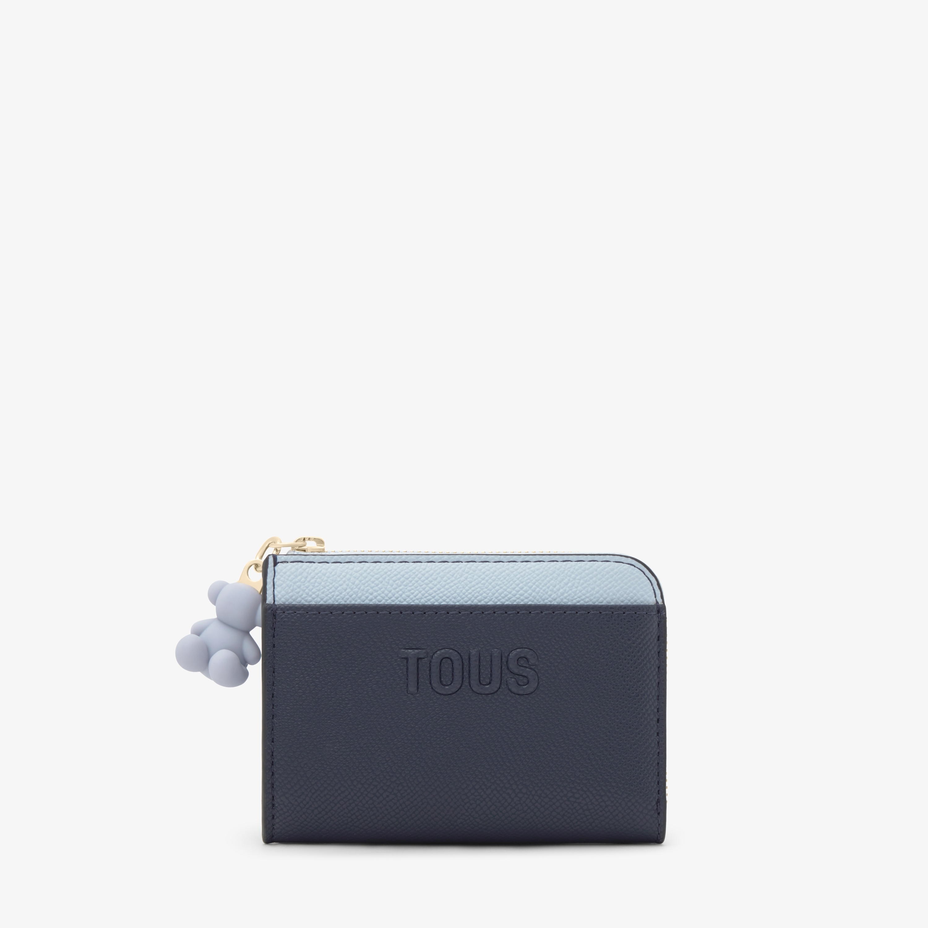 Large navy blue Change purse TOUS Audree Saffiano