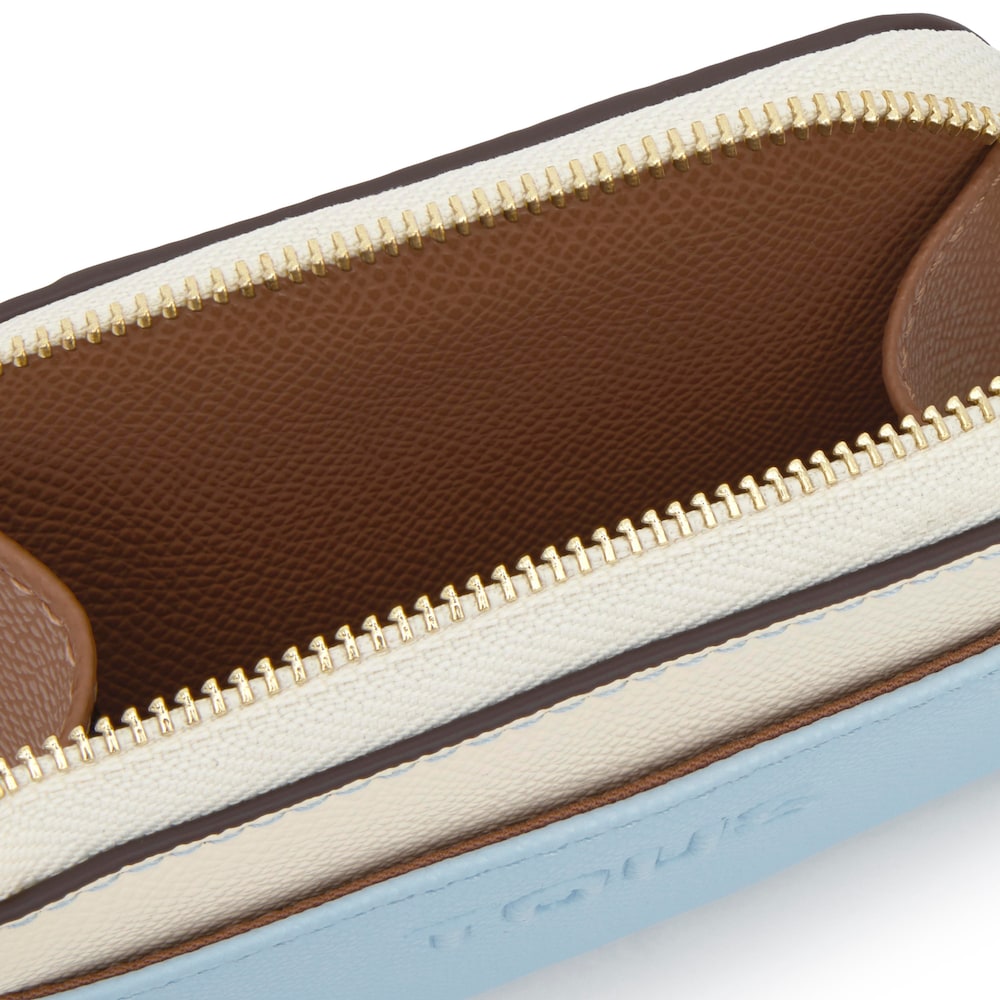 Large sky blue Change purse TOUS Audree Saffiano