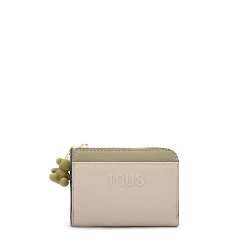 Monedero grande topo y verde Audree Saffiano