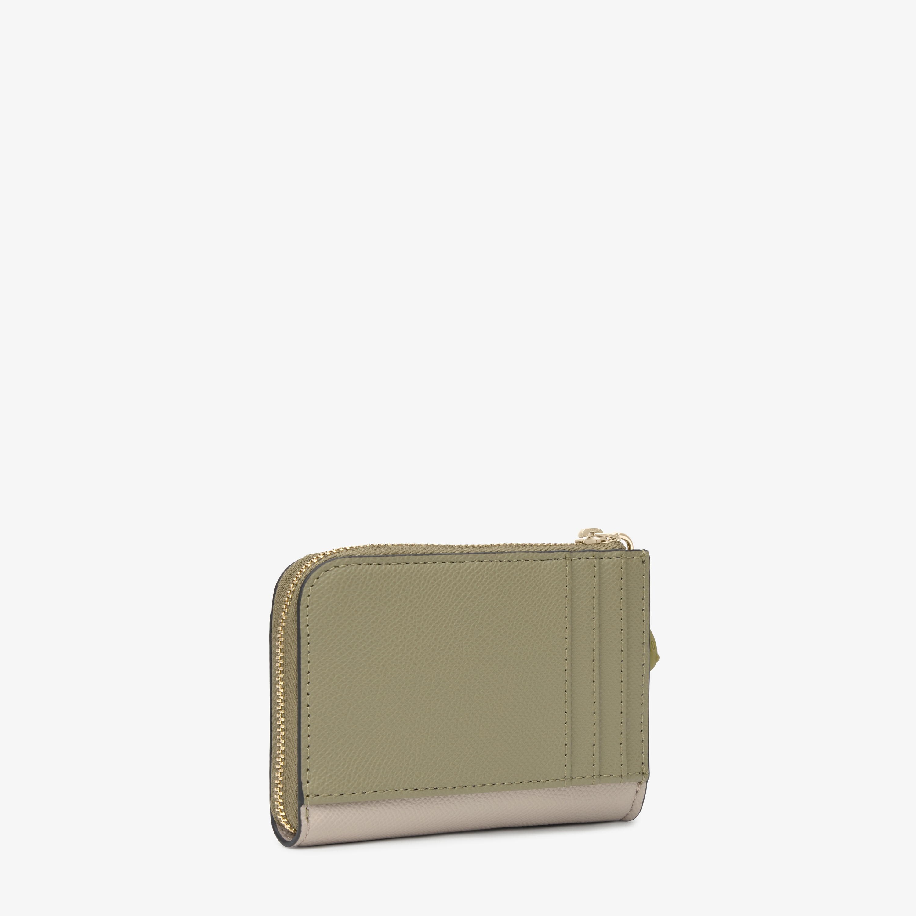 Large taupe and green Change purse TOUS Audree Saffiano