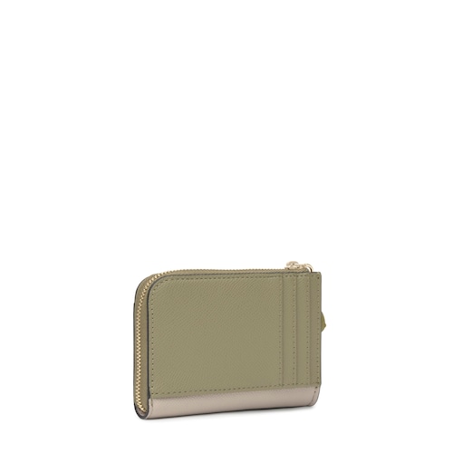 Monedero grande topo y verde Audree Saffiano