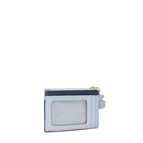 Monedero tarjetero azul marino Audree Saffiano