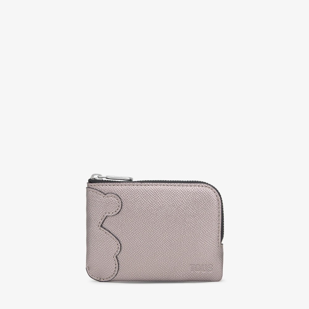 Monedero plateado TOUS Bear 