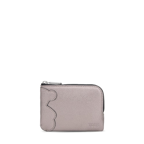Monedero plateado TOUS Bear