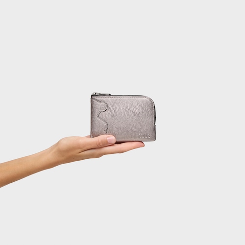 Monedero plateado TOUS Bear