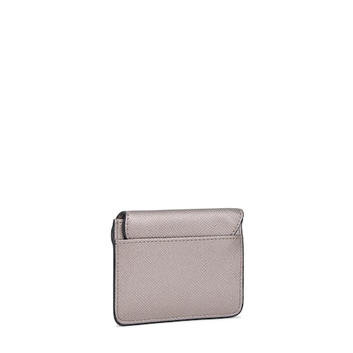 Monedero tarjetero plateado TOUS Bear