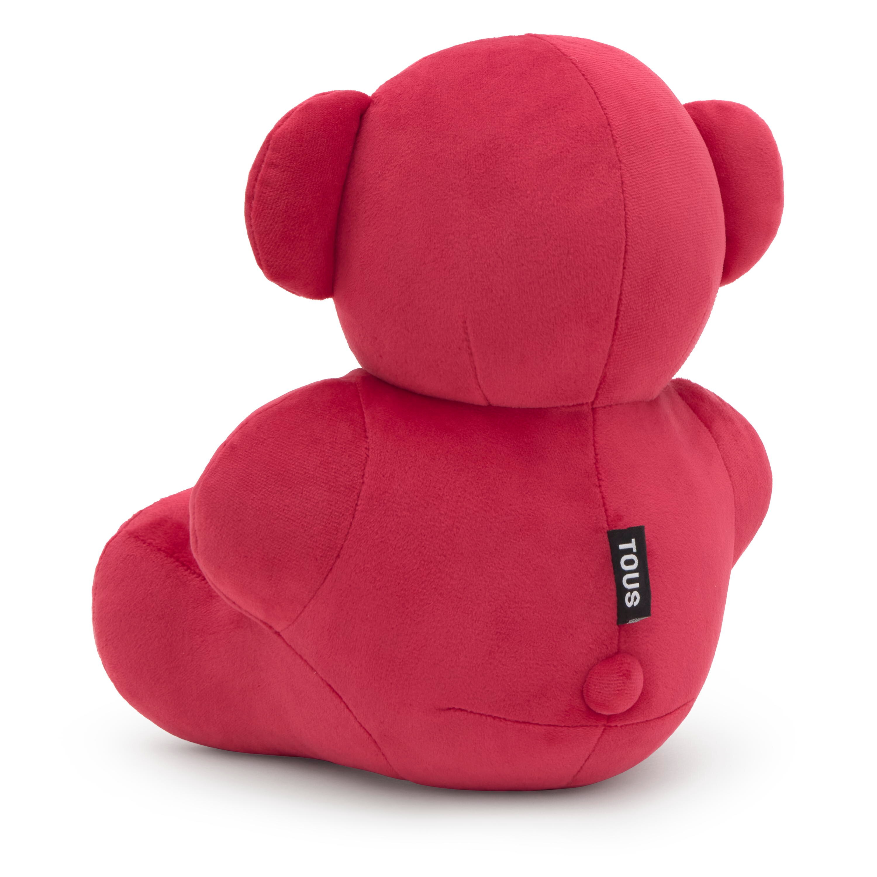 バーガンディカラーのテディベアのぬいぐるみ Bold Bear Velvet | TOUS