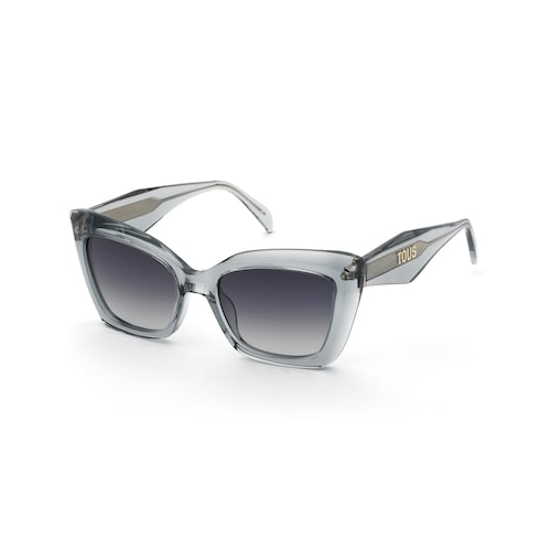 Gafas de sol en color gris Faceted Logo