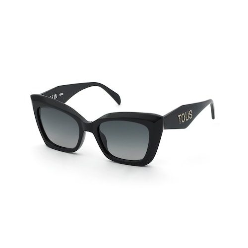 Gafas de sol en color negro Faceted Logo