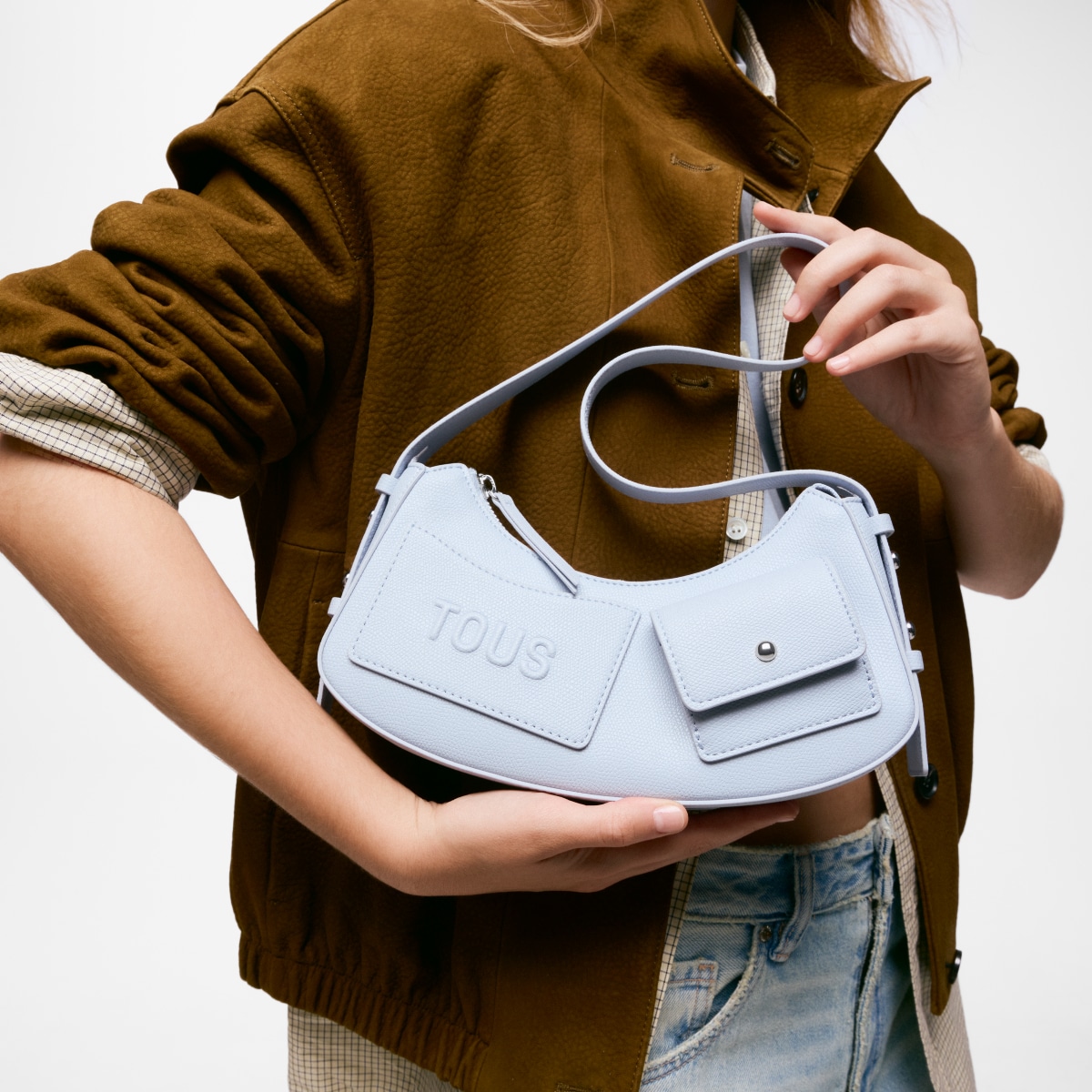 Tous - Bolso De Hombro Azul Grisaceo Tous Back To Basics - Azul Grisaceo
