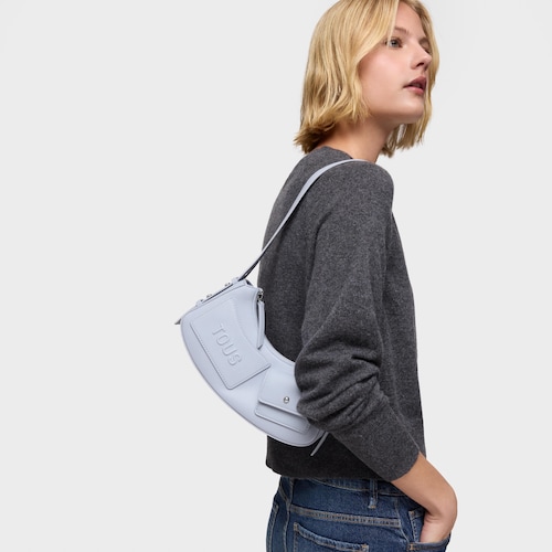 Borsa a tracolla grigio azzurra TOUS Back to Basics