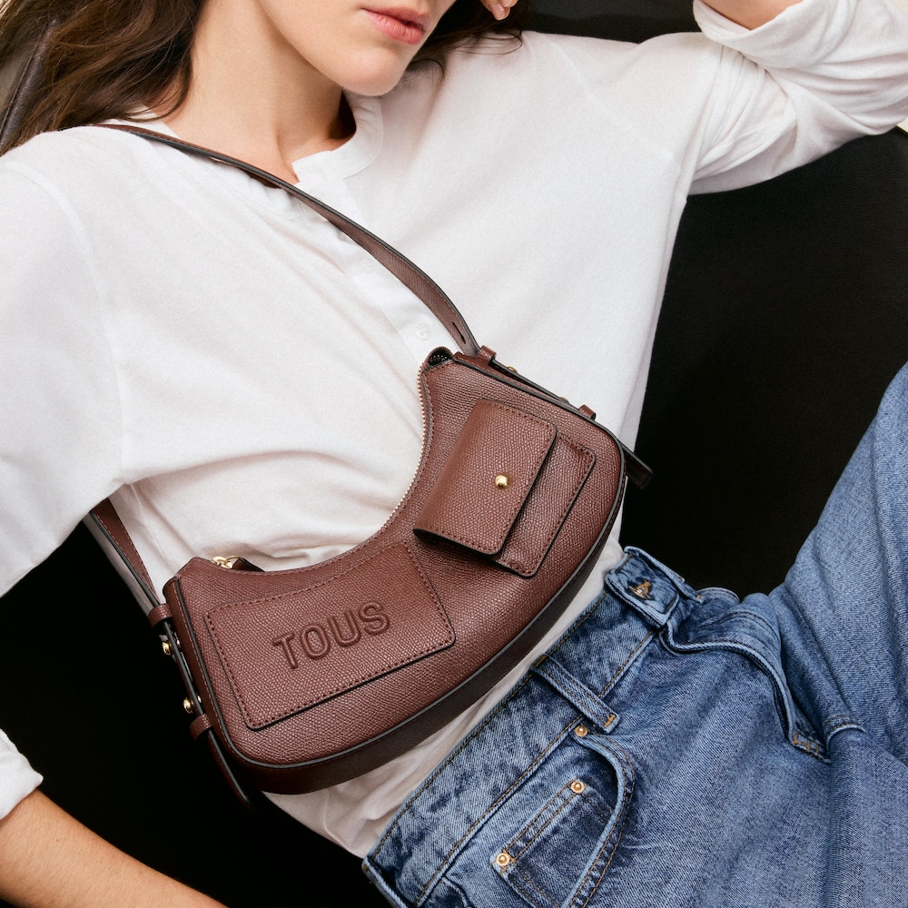 Bolso de hombro marr&oacute;n TOUS Back to basics