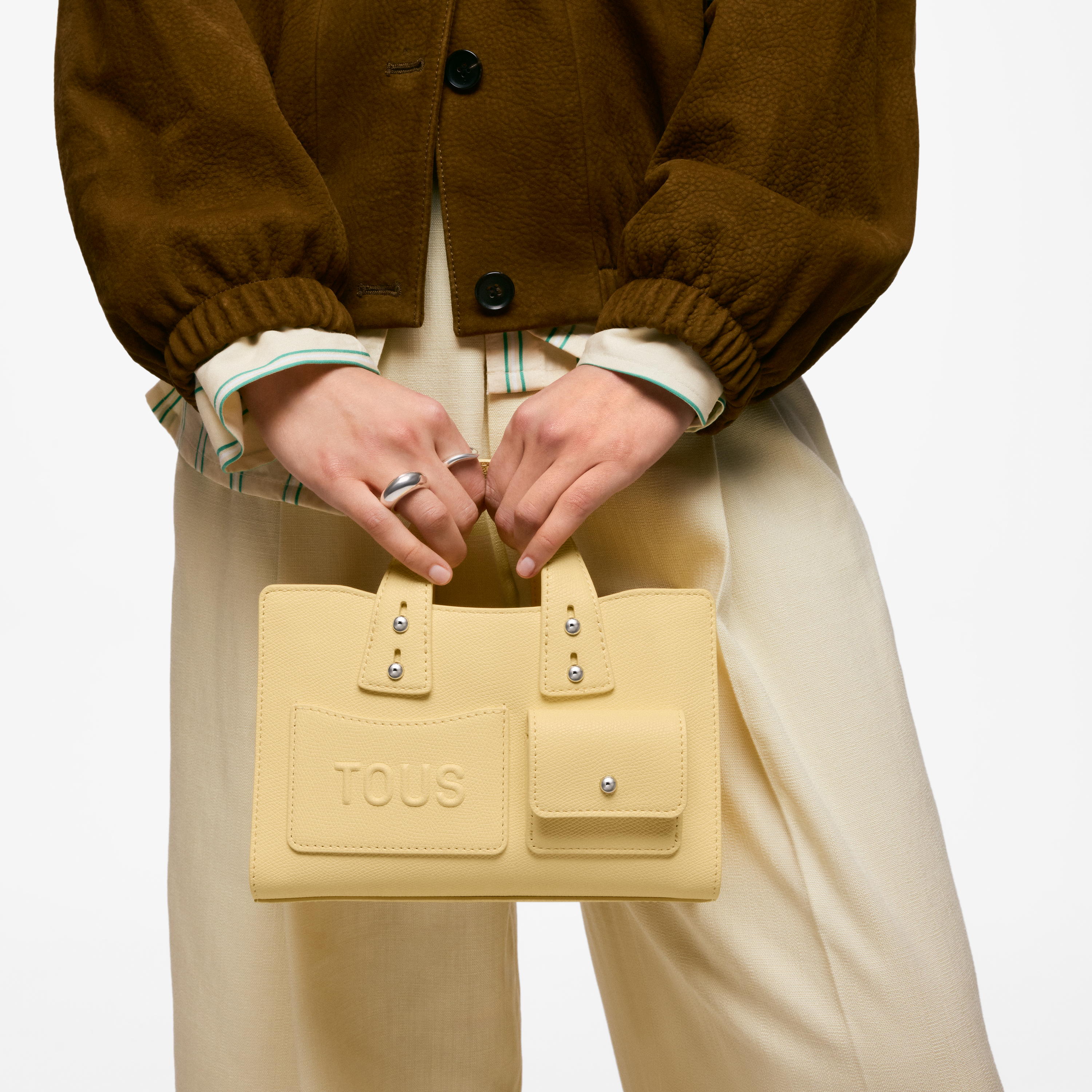 Small yellow Bowling bag TOUS Back to Basics