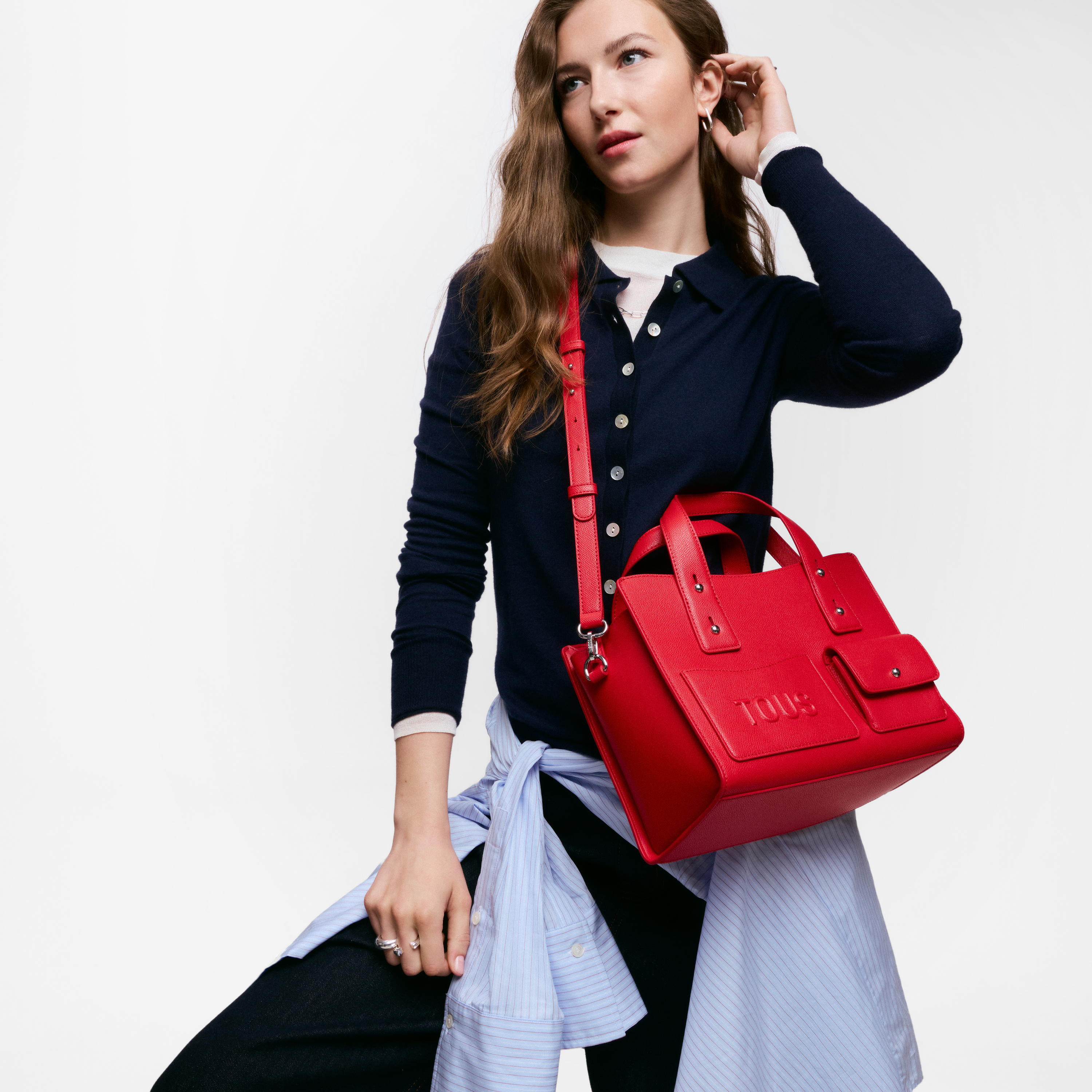 Medium red City bag TOUS Back to Basics