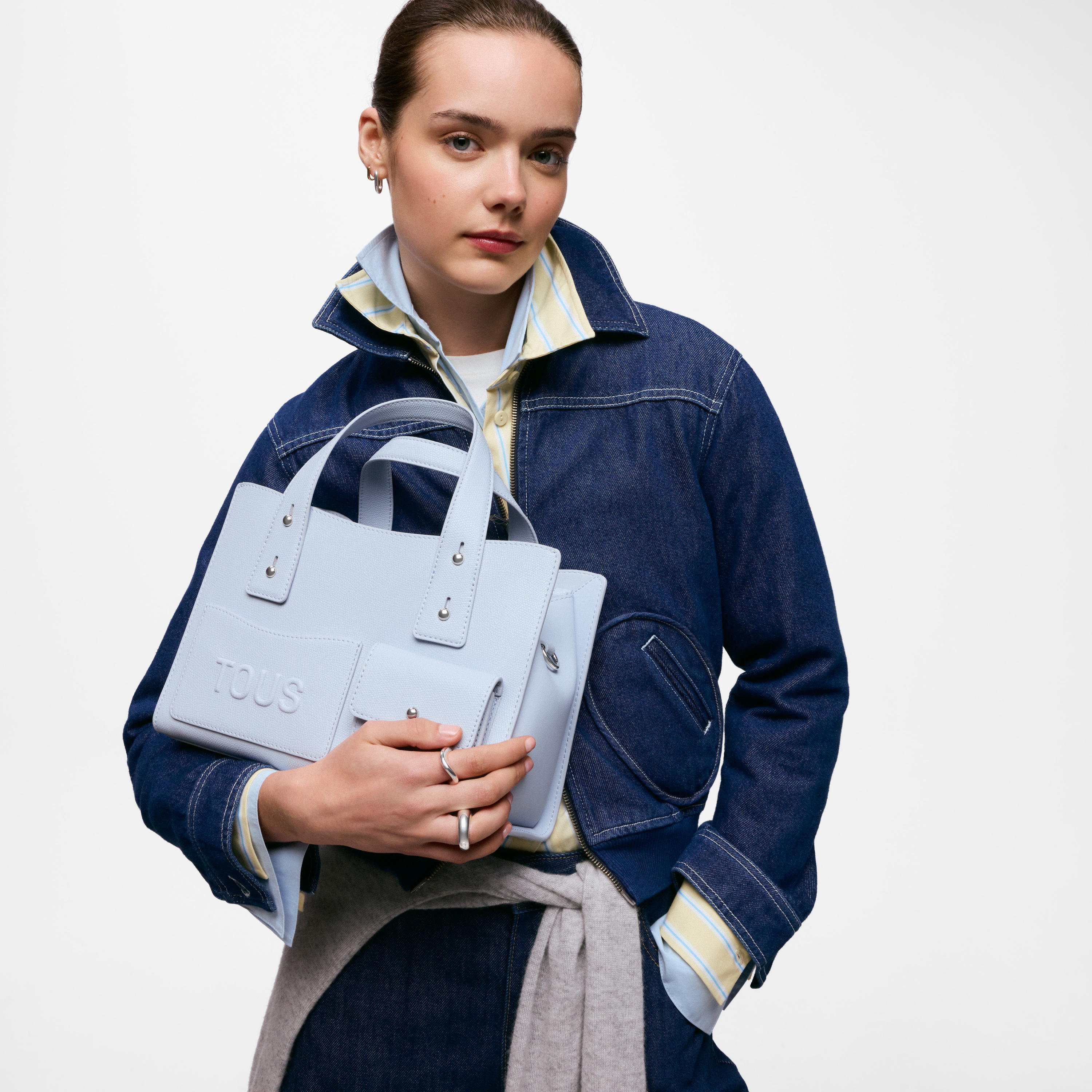 Medium grayish blue City bag TOUS Back to Basics | TOUS