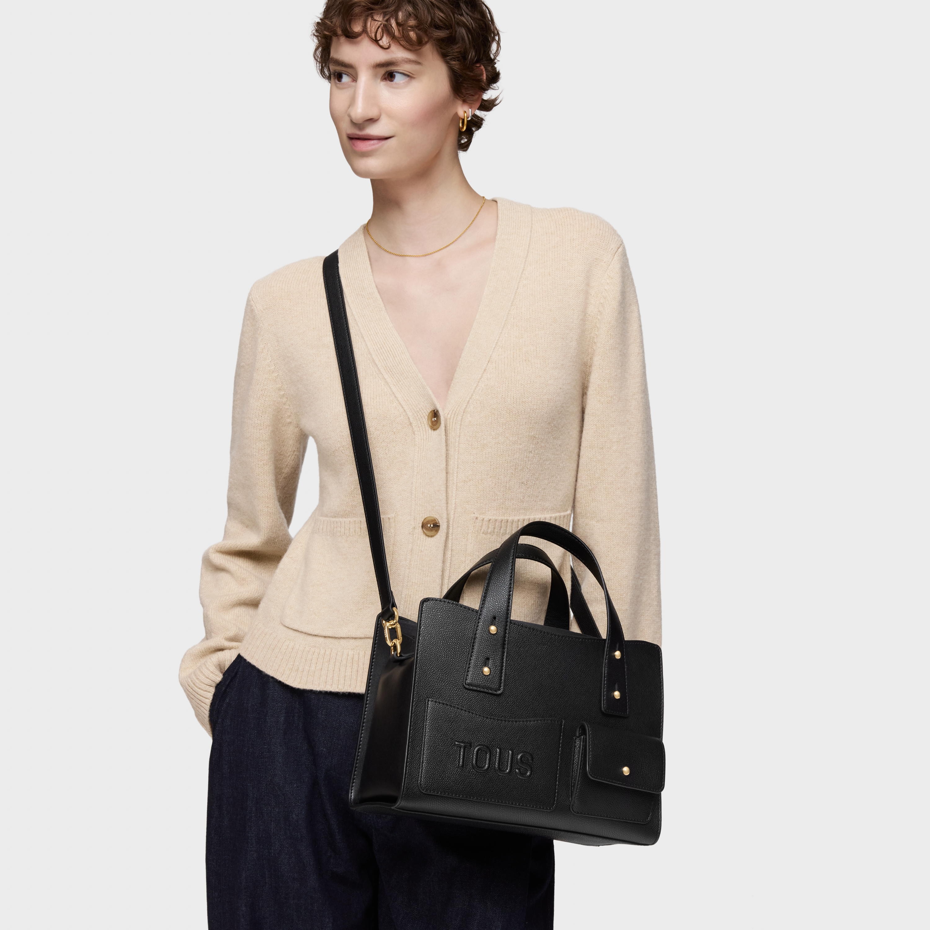 Medium black City bag TOUS Back to Basics
