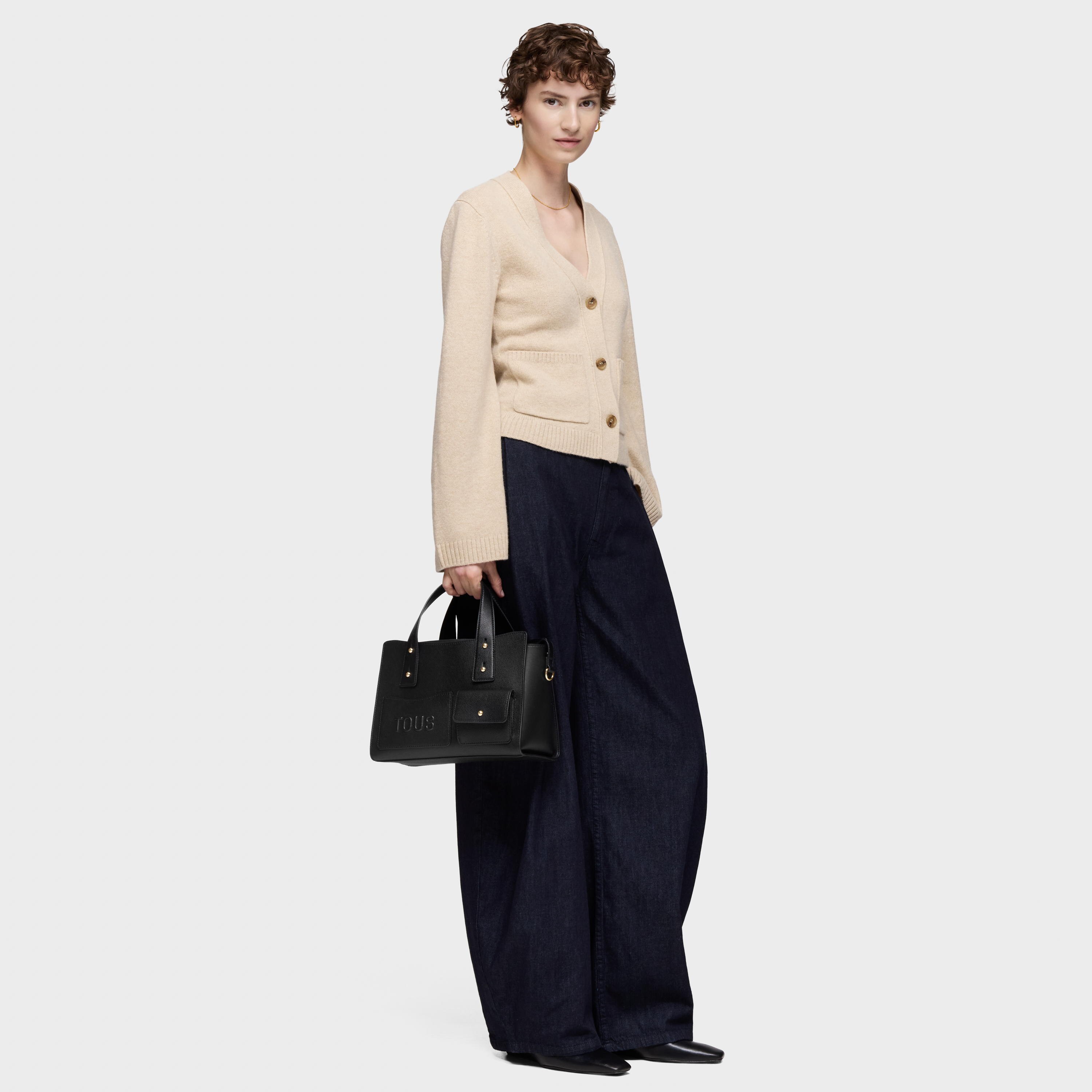 Medium black City bag TOUS Back to Basics