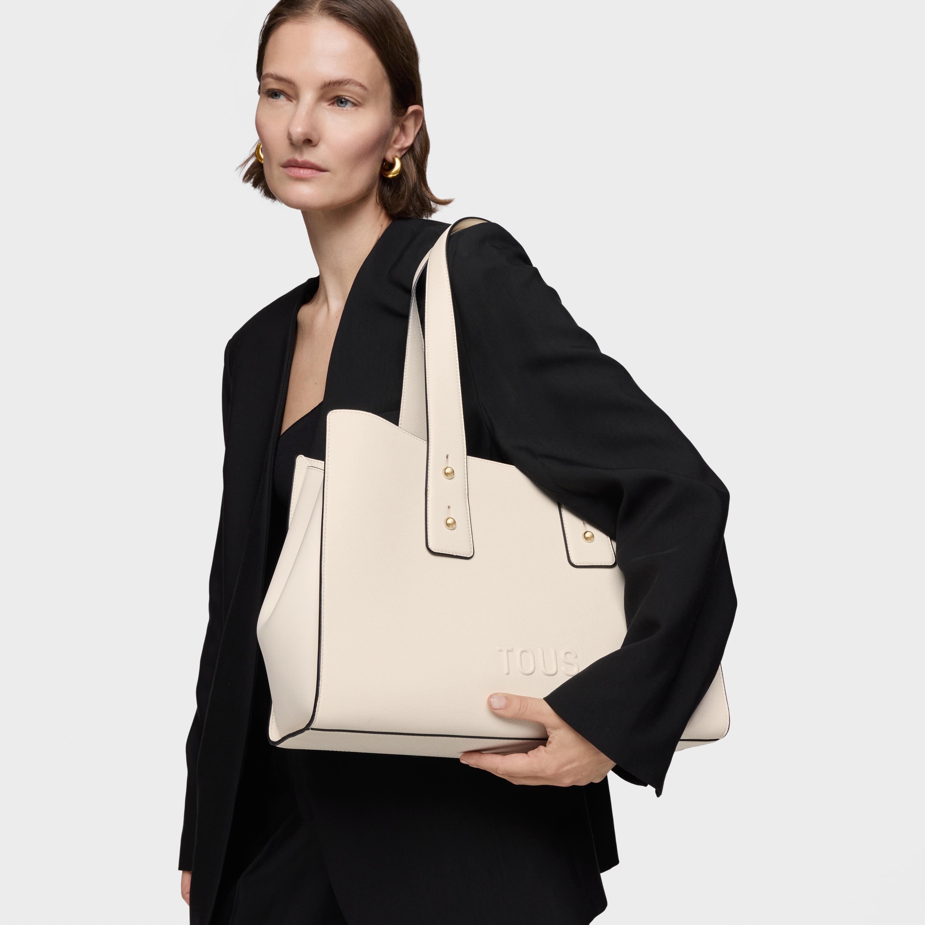 Large beige City bag TOUS Back to Basics