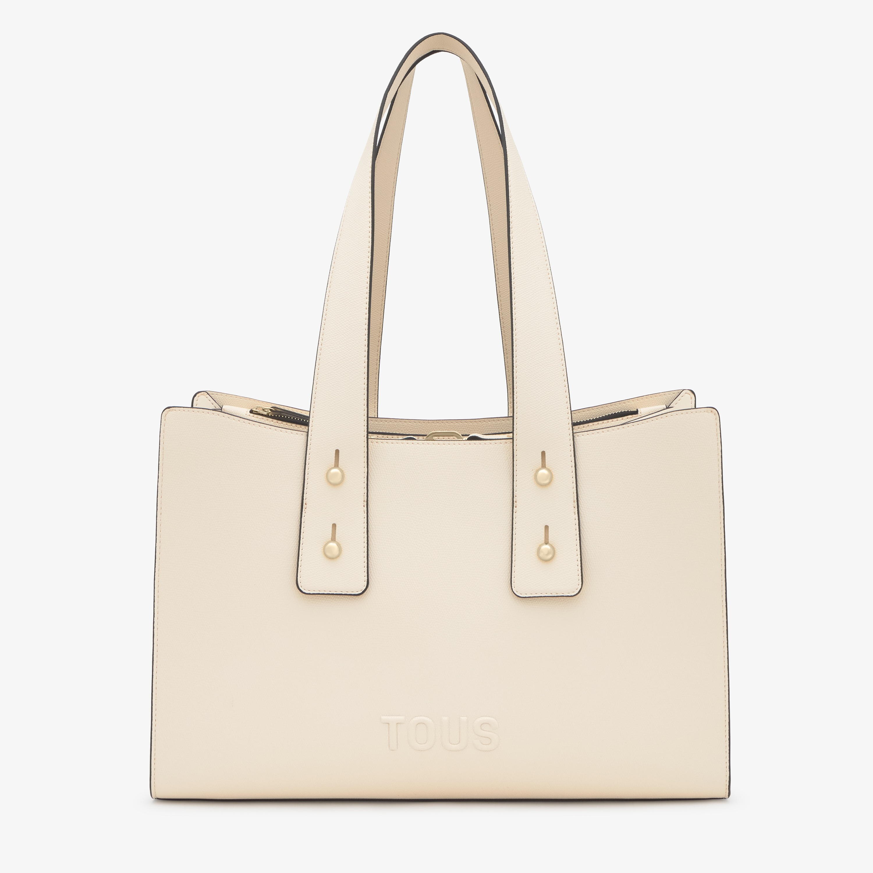 Large beige City bag TOUS Back to Basics